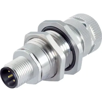 Adapter, M12 (4 pole, plug) to M12 (4 pole, socket), straight, 09 5245 00 04 - 1