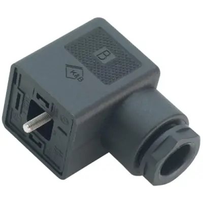 Valve connector, DIN shape A, 2 pole + PE, 250 V, 0.34-1.5 mm², 43 1704 000 03 - 1