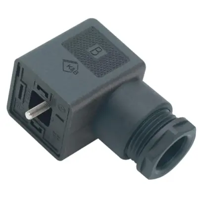 Valve connector, DIN shape A, 2 pole + PE, 250 V, 0.34-1.5 mm², 43 1704 002 03 - 1