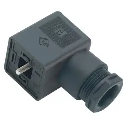 Valve connector, DIN shape A, 2 pole + PE, 250 V, 0.34-1.5 mm², 43 1704 002 03