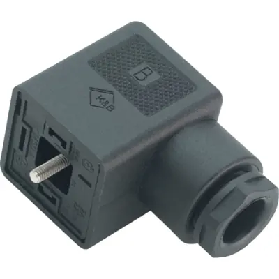 Valve connector, DIN shape A, 2 pole + PE, 230 V, 0.34-1.5 mm², 43 1726 110 03 - 1