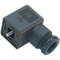 Valve connector, DIN shape A, 2 pole + PE, 230 V, 0.34-1.5 mm², 43 1726 112 03