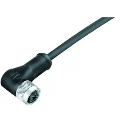 Sensor actuator cable, M12-cable socket, angled to open end, 5 pole, 5 m, PUR, black, 4 A, 79 3544 35 05