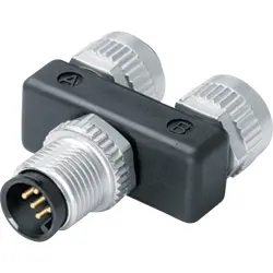Adapter, 2 x M12 (8 pole, socket) to M12 (8 pole, plug), Y-shape, 79 5211 00 08