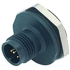 Panel plug, M12, 5 pole, solder connection, screw locking, straight, 86 4631 1002 00005 - 1