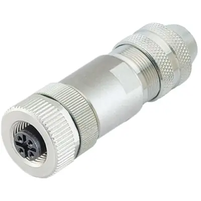 Jack, M12, 5 pole, screw connection, screw locking, straight, 99 1436 812 05 - 1
