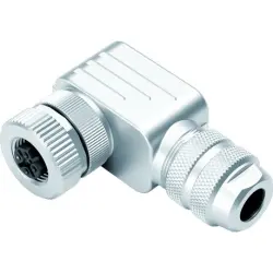 Jack, M12, 5 pole, screw connection, screw locking, angled, 99 1436 920 05