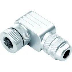 Jack, M12, 8 pole, screw connection, screw locking, angled, 99 1486 822 08