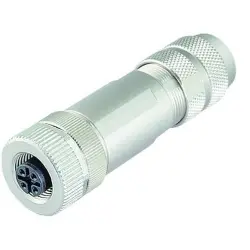 Jack, M12, 8 pole, screw connection, screw locking, straight, 99 1488 812 08