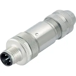 Plug, M12, 12 pole, solder connection, screw locking, straight, 99 1491 812 12