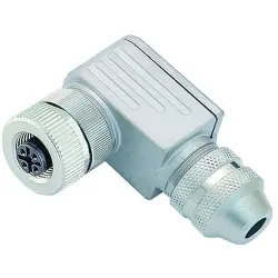 Jack, M12, 12 pole, solder connection, screw locking, angled, 99 1492 822 12