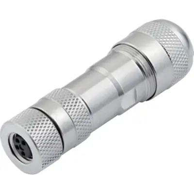 Jack, M8, 4 pole, screw connection, screw locking, straight, 99 3362 300 04 - 1