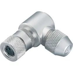 Jack, M8, 3 pole, solder connection, screw locking, angled, 99 3364 00 03