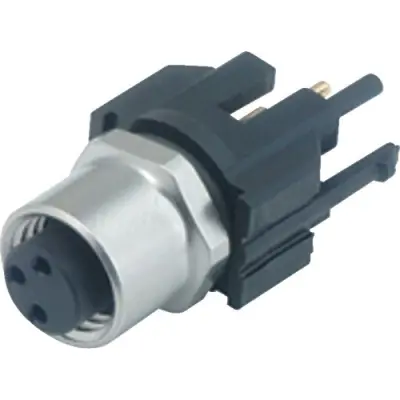 Panel socket, M8, 4 pole, THR, screw locking, straight, 99 3390 280 04 - 1