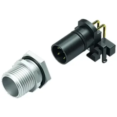 Panel plug, M12, 5 pole, THR, screw locking, straight, 99 3441 200 05 - 1