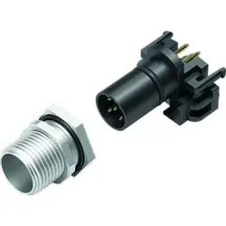 Panel plug, M12, 5 pole, THR, screw locking, straight, 99 4445 200 05