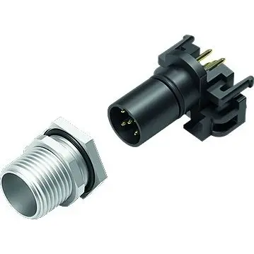 Panel plug, M12, 5 pole, THR, screw locking, straight, 99 4445 200 05 - 1