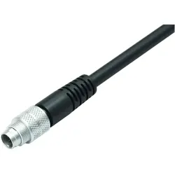 Sensor actuator cable, M9-cable plug, straight to open end, 8 pole, 2 m, PUR, black, 1 A, 79 1425 12 08