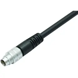 Sensor actuator cable, M9-cable plug, straight to open end, 5 pole, 5 m, PUR, black, 3 A, 79 1413 15 05