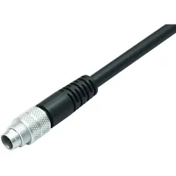 Sensor actuator cable, M9-cable plug, straight to open end, 8 pole, 5 m, PUR, black, 1 A, 79 1425 15 08