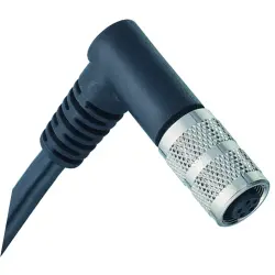 Sensor actuator cable, M9-cable socket, angled to open end, 8 pole, 2 m, PUR, black, 1 A, 79 1426 72 08