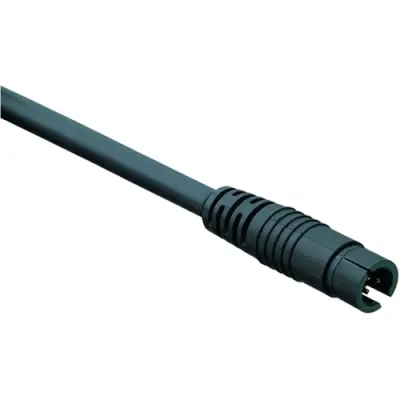 Sensor actuator cable, cable plug to open end, 3 pole, 2 m, PVC, black, 3 A, 79 9001 12 03 - 1