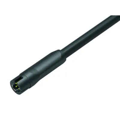 Sensor actuator cable, cable plug, straight to open end, 4 pole, 2 m, PVC, black, 3 A, 77 7095 0000 10004-0200 - 1