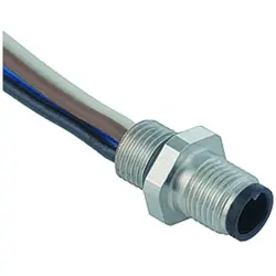 Panel plug, M5, 3 pole, strand connection, screw locking, straight, 09 3105 00 03