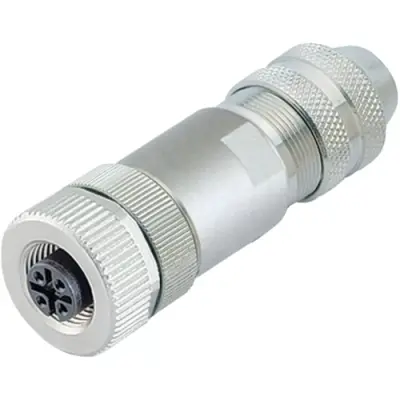 Jack, M12, 8 pole, screw connection, screw locking, straight, 99 1486 812 08 - 1