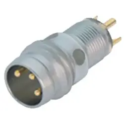 Panel plug, M8, 3 pole, solder connection, snap-in/screw locking, straight, 86 6919 0002 00703