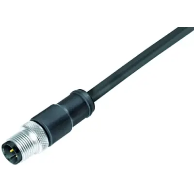 Sensor actuator cable, M12-cable plug, straight to open end, 5 pole, 5 m, PUR, black, 4 A, 77 3529 0000 50705 0500 - 1