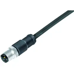Sensor actuator cable, M12-cable plug, straight to open end, 5 pole, 5 m, PUR, black, 4 A, 77 3529 0000 50705 0500