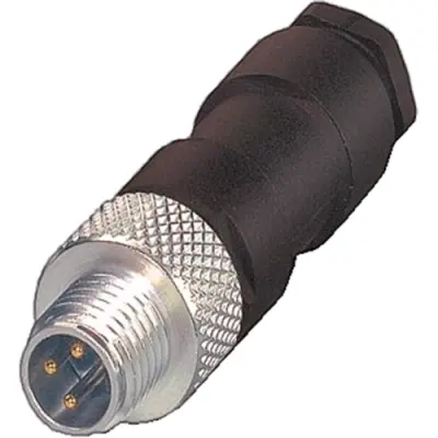 Plug, M8, 4 pole, screw connection, screw locking, straight, 1501265 - 1