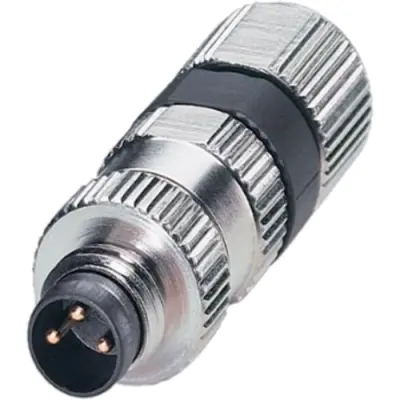 Plug, M8, 4 pole, screw locking, straight, 1506765 - 1