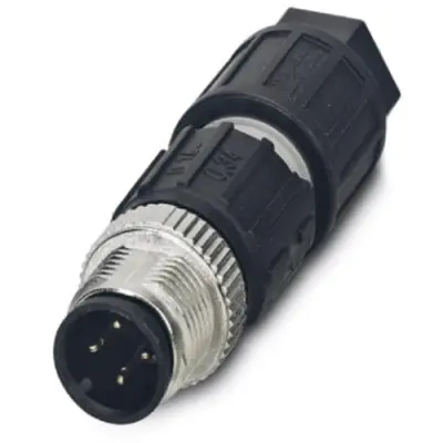 Plug, M12, 4 pole, IDC connection, screw locking, straight, 1641691 - 1