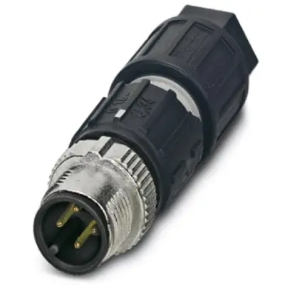 Plug, M12, 4 pole, IDC connection, screw locking, straight, 1521575 - 1