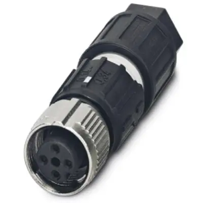 Jack, M12, 4 pole, IDC connection, screw locking, straight, 1521601 - 1