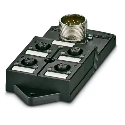 Sensor/actuator distribution box with M12 sockets, M12 Buchse, 4, true - 1