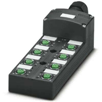 Sensor/actuator distribution box with M12 sockets, M12 Buchse, 8, true - 1