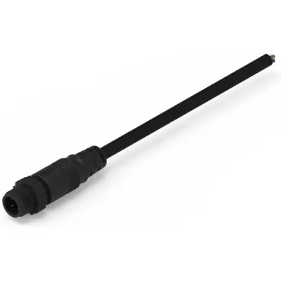 Sensor actuator cable, M12-cable plug, straight to open end, 8 pole, 2 m, PVC, black, 2 A, 643611120308 - 1