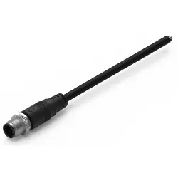 Sensor actuator cable, M12-cable plug, straight to open end, 8 pole, 2 m, PVC, black, 2 A, 643612120308