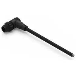 Sensor actuator cable, M12-cable plug, angled to open end, 8 pole, 2 m, PVC, black, 2 A, 643631120308