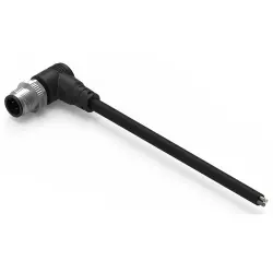 Sensor actuator cable, M12-cable plug, straight to open end, 5 pole, 2 m, PVC, black, 5 A, 643632120305