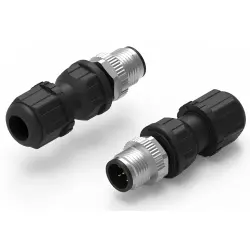 Plug, M12, 5 pole, solder connection, straight, 643712100005