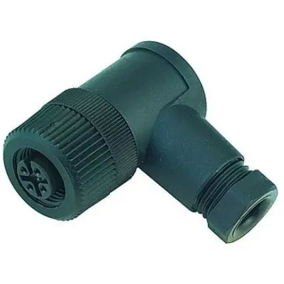Jack, M12, 5 pole, screw connection, screw locking, angled, 99 0436 00 05 - 1