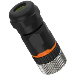 Jack, M12, 5 pole, screw connection, screw locking, straight, 381166330
