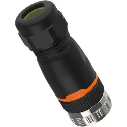 Jack, M12, 4 pole, screw connection, screw locking, straight, 381166351