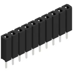Socket header, 10 pole, pitch 2.54 mm, straight, BL 1 10 Z