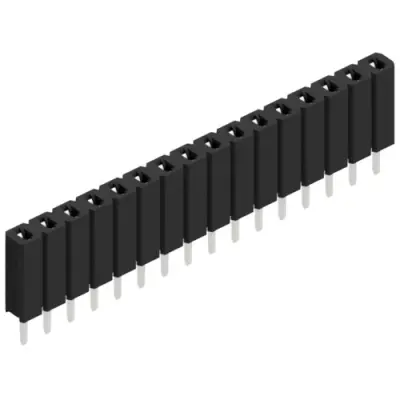 Socket header, 16 pole, pitch 2.54 mm, straight, BL 1 16 Z - 1