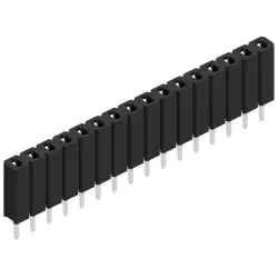 Socket header, 16 pole, pitch 2.54 mm, straight, BL 1 16 Z